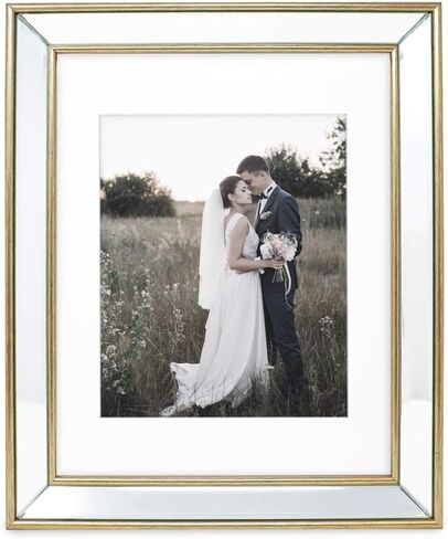 إطار صورة مرآة مشطوفة فضية مقاس 5x7 من Laura Ashley، إطار مرآة كلاسيكي بزاوية مائلة عميقة، يمكن تركيبه على الحائط، مصنوع لعرض الطاولة، ومعرض الصور وفنون الحائط، (5x7، فضي) in Kuwait
