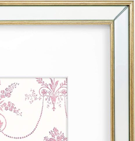 إطار صورة مرآة مشطوفة فضية مقاس 5x7 من Laura Ashley، إطار مرآة كلاسيكي بزاوية مائلة عميقة، يمكن تركيبه على الحائط، مصنوع لعرض الطاولة، ومعرض الصور وفنون الحائط، (5x7، فضي) in Kuwait