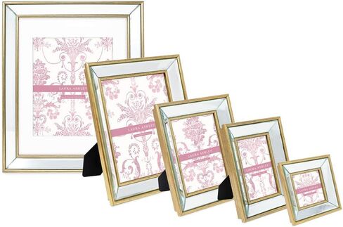 إطار صورة مرآة مشطوفة فضية مقاس 5x7 من Laura Ashley، إطار مرآة كلاسيكي بزاوية مائلة عميقة، يمكن تركيبه على الحائط، مصنوع لعرض الطاولة، ومعرض الصور وفنون الحائط، (5x7، فضي) in Kuwait