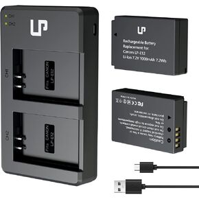 LP - شاحن بطارية E12، شاحن LP متوافق مع كانون EOS M100، M50، M10، M2، M، ريبل SL1، 100D باور شوت SX70 HS، كيس ام، كيس X7 والمزيد in Kuwait