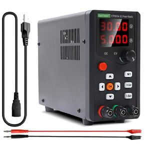 DC Power Supply Variable, 30V 10A Bench Power Supply with Memory Storage, Encoder Knob, 4-Digit LED Display, USB Interface Programmable Adjustable Switching Regulated Variable Power Supply