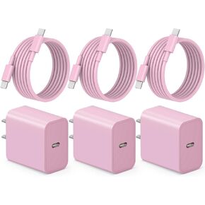 USB C Charger iPhone 15 Fast Charger [MFi Certified] 3-Pack iPad Pro Charger 6FT Compatible with iPhone 15/iPhone 15 iPro/iPhone 15 Pro Max,iPad Pro,iPad Mini,Samsung/Android Phones