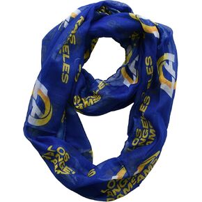 Littlearth womens NFL Los Angeles Rams Sheer Infinity Scarf, Team Color, One Size