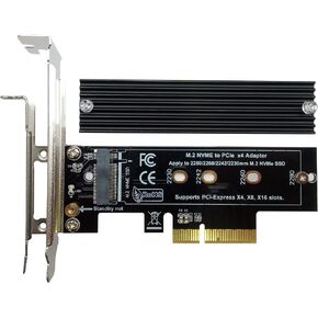 PCIe 5.0 M.2 NVMe Adapter Expansion Card for PCIe5 Gen5 SSD, Backward Compatible with PCIe 4.0/3.0/2.0 and Gen4/Gen3. (X4)
