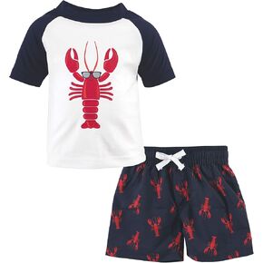 Hudson Baby Unisex Baby Swim Rashguard Set, Ice Cream Popsicle, 18-24 Months