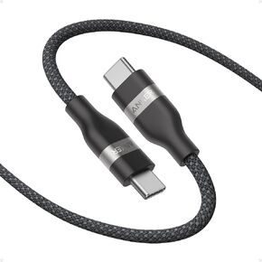 كابل Anker USB C، سلك USB C إلى USB C بقدرة 240 وات 6 أقدام، كابل شحن سريع لشاحن من النوع C لهواتف iPhone 15/15 Pro/15 Plus/15 Pro Max وMacBook Pro وiPad Pro وiPad Air 4 وGalaxy S23 ، و اكثر