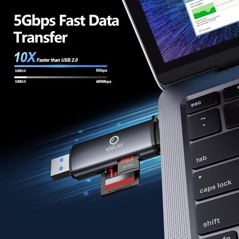 USB C Micro SD Memory Card Reader Adapter USB2.0 for SD/Micro sd Memory Card Adapter for MicroSDXC and SDHC Card, SD, SDXC, SDHC, SD Cards, Works for Windows, Mac OS X, Android Devices, OTG Adapter in Saudi Arabia