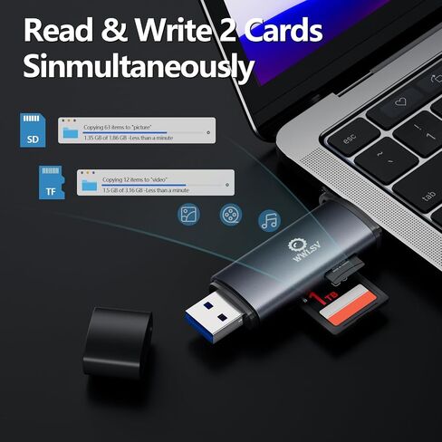 USB C Micro SD Memory Card Reader Adapter USB2.0 for SD/Micro sd Memory Card Adapter for MicroSDXC and SDHC Card, SD, SDXC, SDHC, SD Cards, Works for Windows, Mac OS X, Android Devices, OTG Adapter in Saudi Arabia