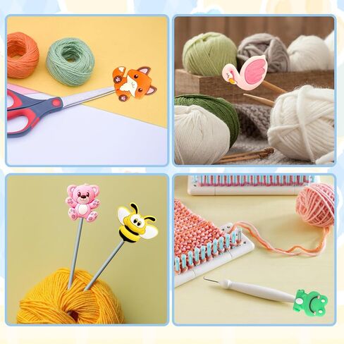 ZZXLLRO Star Knitting Needle Stoppers Silicone Fit 2.5-13 (3mm-9mm) in Kuwait