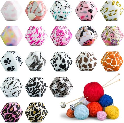 20Pcs Knitting Needle Stoppers Cute Animals Knitting Needle Point Protectors fit Size US 2.5-13 (3mm-9mm) Needles for Beginners Knitting Crochet Hand DIY Supplies Accessories in Saudi Arabia