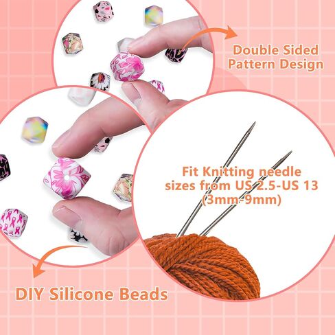 20Pcs Knitting Needle Stoppers Cute Animals Knitting Needle Point Protectors fit Size US 2.5-13 (3mm-9mm) Needles for Beginners Knitting Crochet Hand DIY Supplies Accessories in Saudi Arabia
