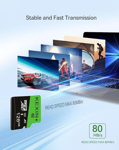 بطاقة ذاكرة KEXIN Micro SD سعة 64 جيجابايت مع محول SD بطاقة ذاكرة microSDXC UHS-I C10 U1 بطاقة Micro SD عالية الدقة وبطاقة TF عالية السرعة للهواتف الذكية والكمبيوتر اللوحي وكاميرا داش وكاميرا بدون طيار ووحدة تحكم ألعاب بدون طيار، 64 جم 3 عبوات in Kuwait