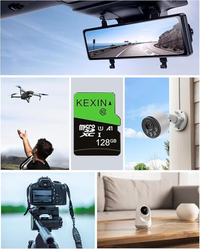 بطاقة ذاكرة KEXIN Micro SD سعة 64 جيجابايت مع محول SD بطاقة ذاكرة microSDXC UHS-I C10 U1 بطاقة Micro SD عالية الدقة وبطاقة TF عالية السرعة للهواتف الذكية والكمبيوتر اللوحي وكاميرا داش وكاميرا بدون طيار ووحدة تحكم ألعاب بدون طيار، 64 جم 3 عبوات in Kuwait