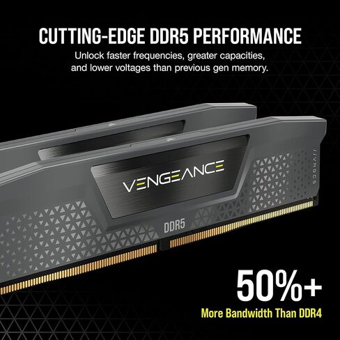 CORSAIR Vengeance DDR5 RAM 32GB (2x16GB) 6000MHz CL30 AMD Expo iCUE Compatible Computer Memory - Gray (CMK32GX5M2B6000Z30) in Saudi Arabia
