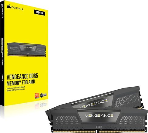 CORSAIR Vengeance DDR5 RAM 32GB (2x16GB) 6000MHz CL30 AMD Expo iCUE Compatible Computer Memory - Gray (CMK32GX5M2B6000Z30) in Saudi Arabia