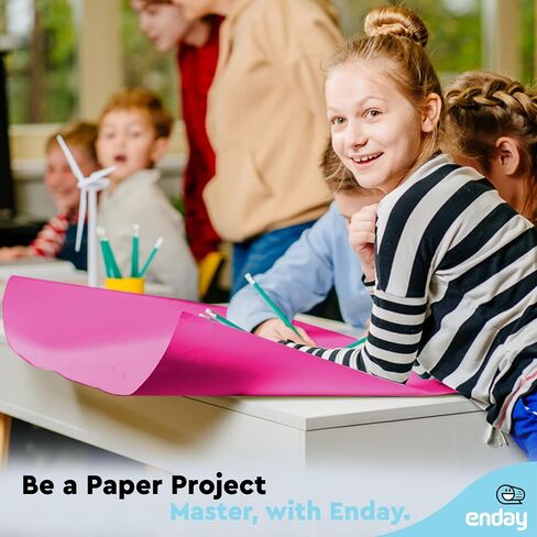 لوحة ملصق Emraw، لوحات دعم حرفية خفيفة الوزن للعروض التقديمية، لافتة مكتب، لوحة رسم فارغة، أوراق ملصقات ذات سطح أملس للمدرسة، حزمة من 5 (وردي) in Kuwait