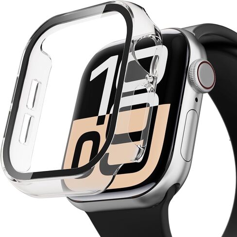 Screen Protector Case for Apple Watch Series 9/8/7/6/5/4/SE 40mm 44mm 41mm 45mm Soft TPU Cover for iwatch 45mm Accessories (10-Pack,45mm) in Saudi Arabia
