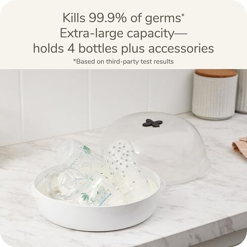 NUK 2-in-1 Baby Bottle Sterilizer and Dryer - Convenient and Safe Electric Steam Sterilization, a Fast & Reliable Newborn Essential in Saudi Arabia