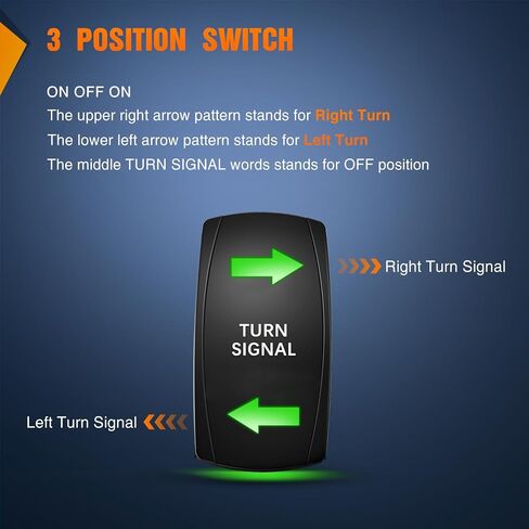 Nilight بدوره إشارة التبديل الأزرق 4Pin على قبالة على الروك التبديل الليزر المحفور SPDT تبديل مفاتيح 12V 20A 24V 10A أسلاك الطائر للسيارات RVs المعسكر المقطورات، 2 سنة الضمان in Saudi Arabia