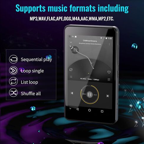 Kids MP3 Player with Parental Controls, Spotify Kids, Spotify, Audible, Amazon Music, 4.0" IPS MP4 Music Player Up to 256GB (Pink) in Saudi Arabia
