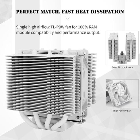 Thermalright Peerless Assassin 90 SE Dual-Tower CPU Cooler,with Aluminum Heatsink Cooling,High Perfommance 4 Heat Pipes PC Cooler,Intel 1700/115X/1200/1851;AMD:AM4/AM5 for Desktop Cooler,110mm Tall in Saudi Arabia