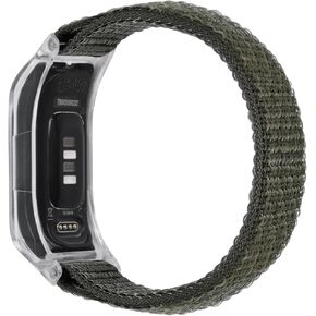 Sport Mesh Nylon Bands Compatible with Garmin Vivosmart 5 tracker Replacement Bands with Case
