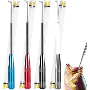 Fishing Hook Quick Removal Descending Device, Fish Hooks Remover Detacher Tool, Fishing Gear Security Equipment Kits for Adult, Hook Extractor Accessories Tools with Storage Tube, 4PCS