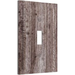 Outlet Covers Vintage Wood Cabinrustic American Flag Owl 1 Gang Duplex Light Switch Cover Plate Decorative Wall Plate Covers Electrical Receptacle Switchplate Faceplate for Farmhouse Bathroom