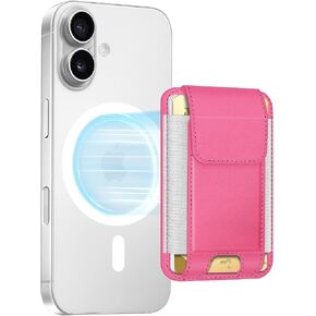 FINPAC MagSafe Wallet, Magnetic Card Wallet Holder for iPhone 15/14/13/12 Series, Fit 6 Cards, Safe RFID Blocking, Slim Leather Wallet Credit Card Holder for Women Men in Kuwait