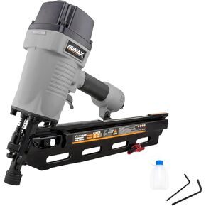 NuMax SFR2190WN Pneumatic 21 Degree 3-1/2" Full Round Head Framing Nailer with Nails (500 count)