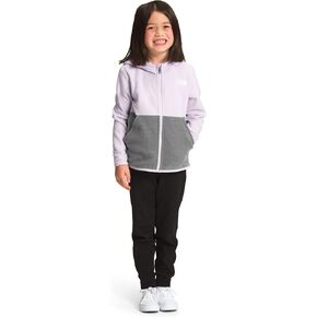 THE NORTH FACE Kids' Glacier Full Zip Hoodie, Violet Crocus Maze Floral Print, 5