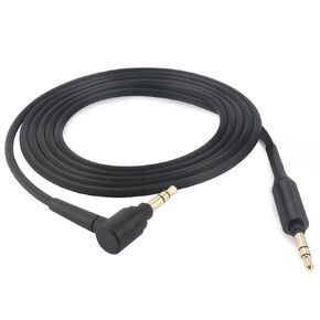 كابل سماعة رأس بديل WH-1000XM2 سلك كابل صوت Aux متوافق مع WH-1000XM4، WH-1000XM، MDR100ABN، MDR-1000X، WH-H900N، سماعات رأس لاسلكية (4.9 قدم / ذهبي شامبانيا)