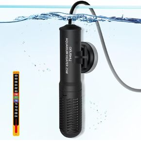 Orlushy 25W سخان ماء صغير غاطس، سخان حوض أسماك بيتا ذو درجة حرارة ثابتة يبلغ 78 درجة فهرنهايت لخزانات المياه العذبة والمياه المالحة سعة 1-6 جالون