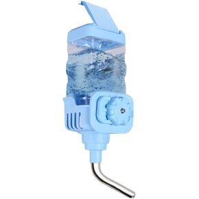 Vannon Small Animal Water Dispenser for Cage, 30oz Auto Feeding Crate Water Bottle for Rabbit, Chinchilla, Ferret, Guinea Pig, Squirrel, Hedgehog, Pet Nozzle Diameter: 10mm, BPA Free, Grey