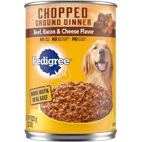 Pedigree Chopped Ground Dinner Wet Dog Food Filet Mignon & Beef Variety Pack, 13.2 oz. Cans (12 Count, Pack of 1)