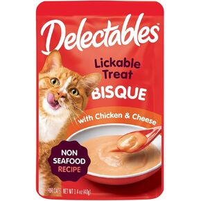Delectables Bisque Non-Seafood Lickable Wet Cat Treats, Variety Pack, 12 Count (Pack of 1)