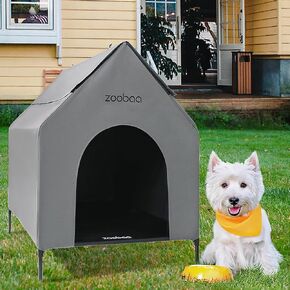 48" X-Large Dog House, Dog House for Large Dogs Indoor or Outside, Weatherproof 600D PVC Dog House Outdoor, Featuring Breathable 2x1 Textilene Elevated Dog Cooling Bed, Easy to Clean