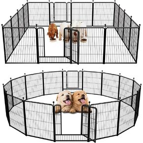 FXW Rollick Dog Playpen with Sun Shade, 24"H, 16 Panels in Saudi Arabia