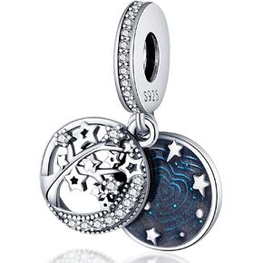 Pandach 925 Sterling Silver Charms for Bracelets Necklace with 5A CZ Stones Dangle Pendant Bead Jewelry Beads Gifts for Women