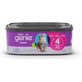 Litter Genie Refill Bags | Jumbo 1-Pack | Up to 4 Months of Supply in 1 Cartridge | Ultimate Odor Control Cat Litter Bags