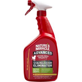 Nature’s Miracle Advanced Stain & Odor Eliminator 32 Ounces, Sunny Lemon Scent, Severe Mess Enzymatic Formula For Tough Pet Messes