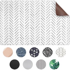 NALALAS Waterproof Dog Food Mat, Cat Food Mat | Non-Slip Faux Leather Pet Feeding Mat for Dog and Cat Bowls | Large Dog Bowl Mats for Food and Water, Pet Food Mats for Floors | Easy to Clean | 12"x18"