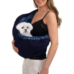 Pet Sling Carrier, OrgMemory Adjustable Bag, Small Dog Cat Outdoor Shoulder Carrier Most Suitable: 3-8 lbs (Blue Plaid) in Kuwait