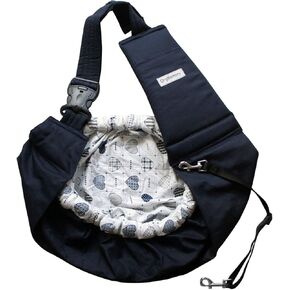 Pet Sling Carrier, OrgMemory Adjustable Bag, Small Dog Cat Outdoor Shoulder Carrier Most Suitable: 3-8 lbs (Blue Plaid)