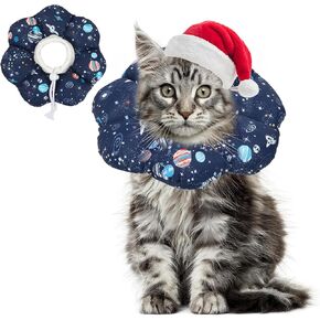 ComSaf طوق مخروطي للقطط، مخاريط قطط ناعمة وقابلة للتعديل للتوقف عن اللعق بعد الجراحة، طوق إليزابيث مريح وخفيف الوزن للقطط الصغيرة يمنع لعق الجروح، ولا يحجب الرؤية in Kuwait