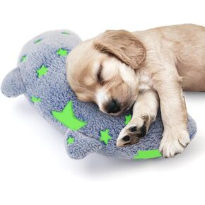 Dog Calming Pillow Glow in The Dark, Soft U-Shaped Pet Pillows for Dogs & Cats, Machine Washable, Dog Neck Pillow, Joint Relief, Better Sleep (Large, Pink)