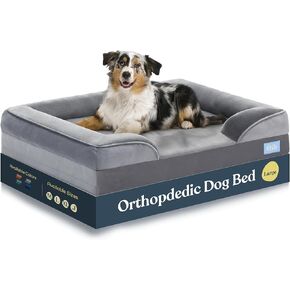 سرير كبير للكلاب من بيتبت - إسفنج طبي للعظام، مخمل مخملي، مقاوم للماء، سهل العناية، صديق للكلاب in Kuwait