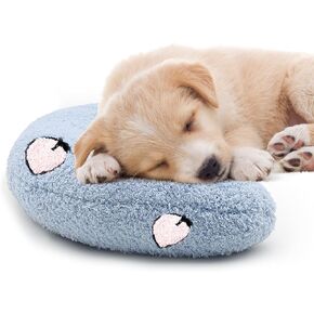 ucho Pet Calming Sleeping Pillow, U-Shaped Neck Pillow for Small Dogs, Cats, Puppies, Kittens, Old Joint Relief, Comfort Blanket (Brown, Large)