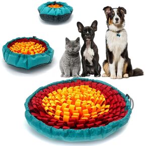 Pet Snuffle Mat for Dogs,Interactive Feed Puzzle for Boredom,Encourages Natural Foraging Skills for Cats Rabbits Dogs Bowl, Dog Treat Dispenser Indoor Outdoor Stress Relief,Travel Portable and Compact