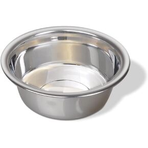 Van Ness Pets Medium Lightweight Stainless Steel Dog Bowl, 32 OZ Food And Water Dish, Natural